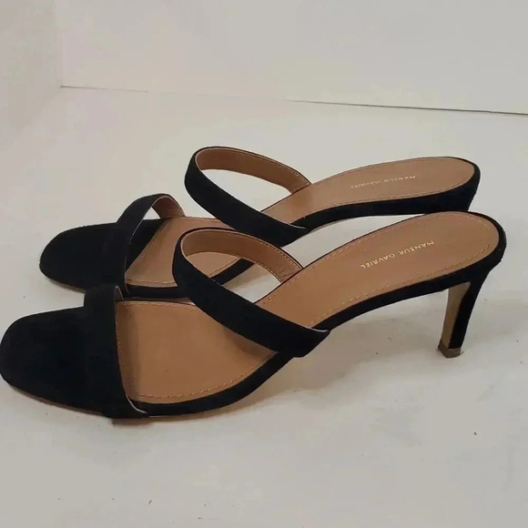 Mansur Gavriel Suede Navy Mule 38 - Picture 3 of 9